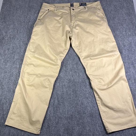 Kuhl Other - Kuhl Slackr Pant Mens 42x32 Khaki Vintage Patina Dye Articulated Knee